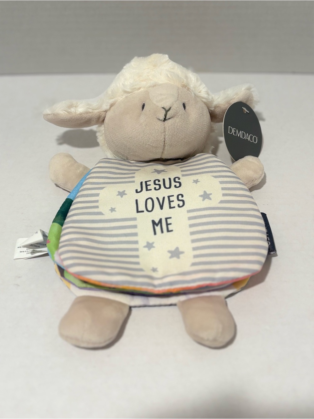 Demdaco Stroller Stories Jesus Loves Me Lamb NWT